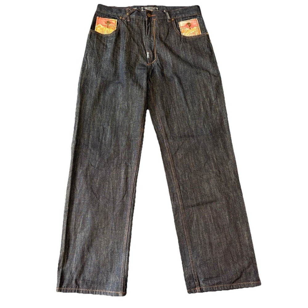 LRG Lifted Research Group Grass Roots Nature Rock Jeans Size 36 Y2K RARE!